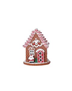 Gisela Graham Light Up Gingerbread House - Santa